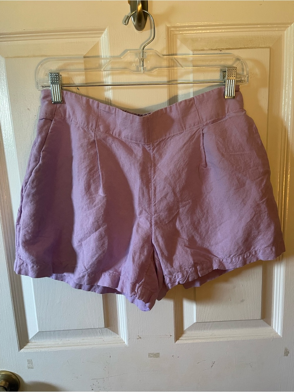 LOFT Lavender High-Waist Tailored Shorts